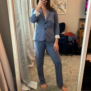 WORKWEAR STAPLE SET / Banana 3 piece suit / chambray like color / fit like a 6
